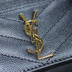 YSL Black and Gold Cardholder